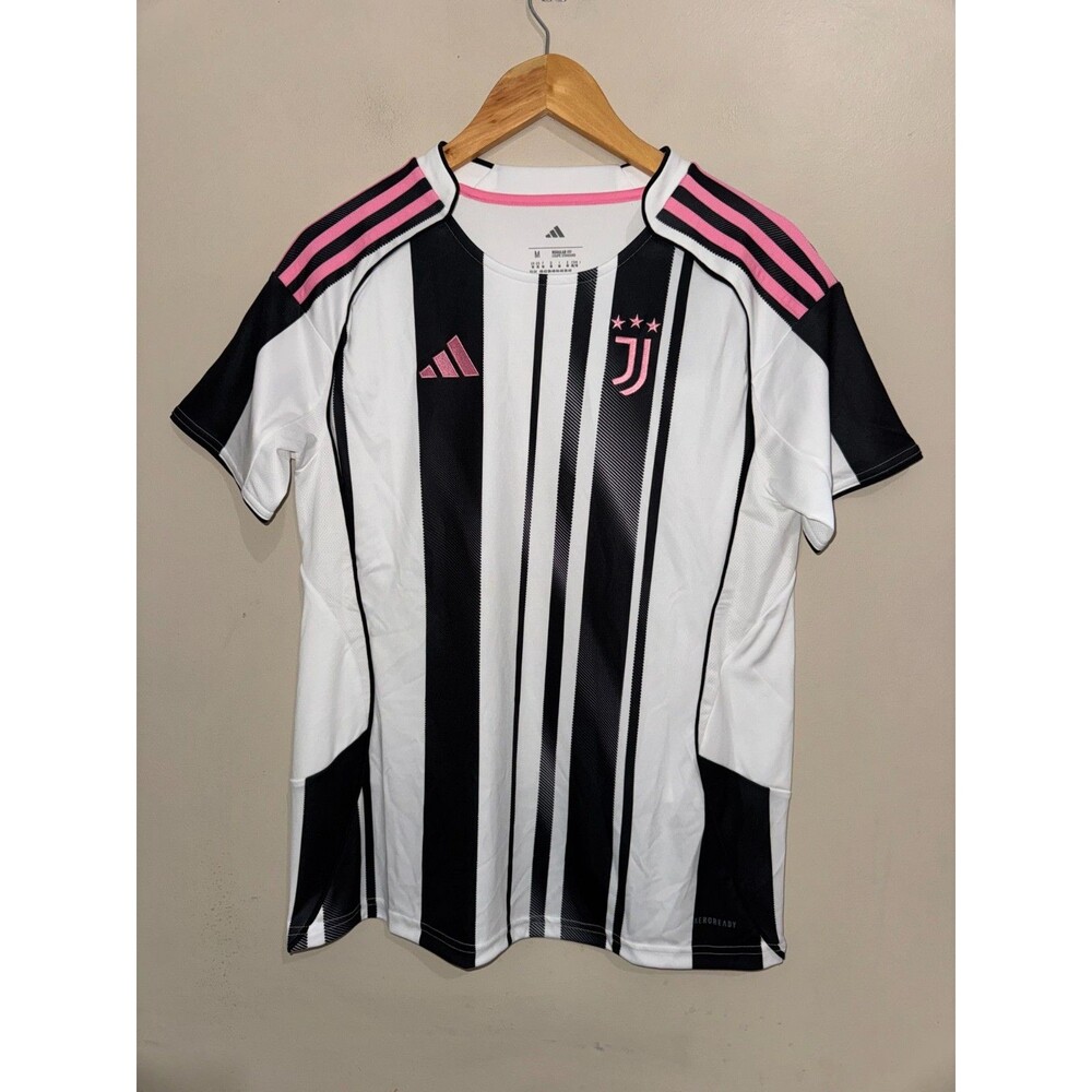 Adidas x Juventus 25/26 Home Jersey JN5224 Women's Medium White/Black/Pink NEW